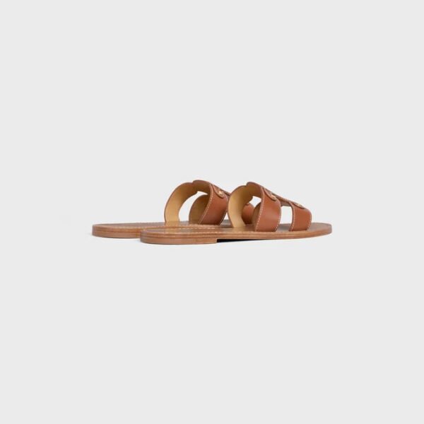 Celine Gold Logo Mule Sandals – Leather Slides for Luxury Getaways & Summer Style - Image 4