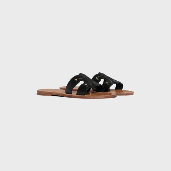 Celine Gold Logo Mule Sandals – Leather Slides for Luxury Getaways & Summer Style - Image 7