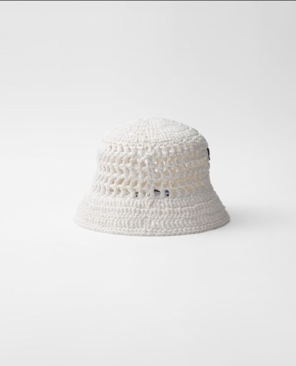 Prada Handcrafted Crochet Hat – Luxury Bucket Hat for Beachwear and Warm Weather Looks - Image 6