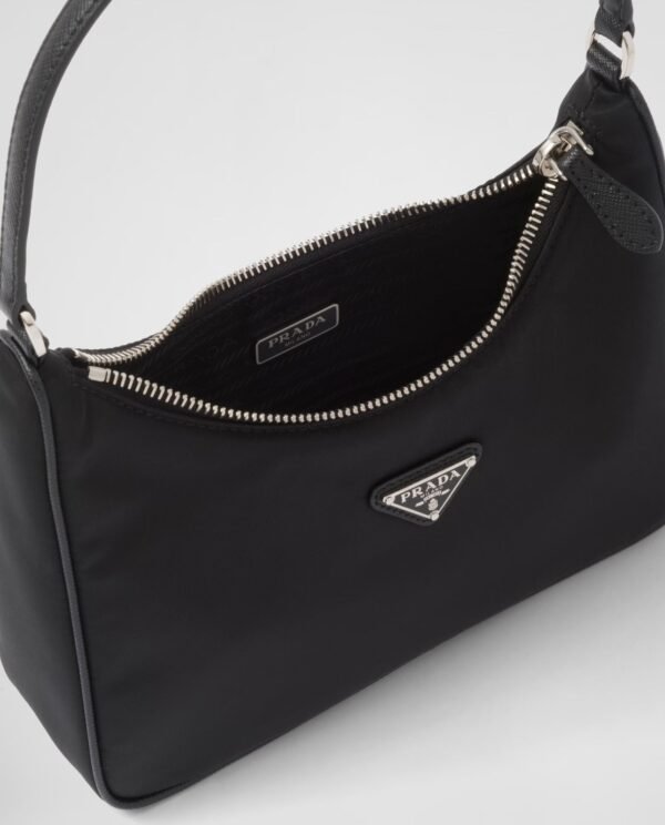 Prada Mini Re-Edition Bag – Eco-Friendly Nylon Shoulder Purse with Saffiano Detail for Everyday Outfits - Image 4