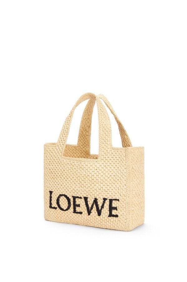 Loewe Raffia Tote – Medium Designer Beach Bag with Leather Anagram for Elegant Summer Days - Image 4