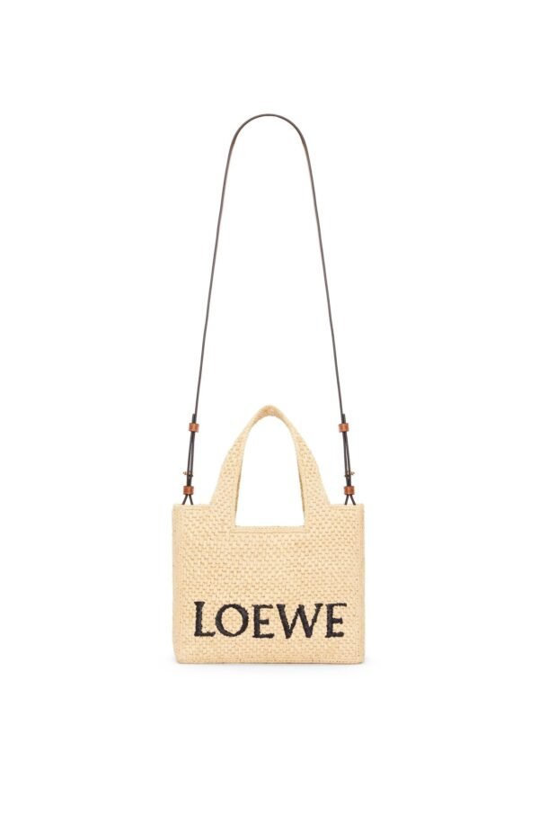 Loewe Raffia Tote – Medium Designer Beach Bag with Leather Anagram for Elegant Summer Days - Image 7