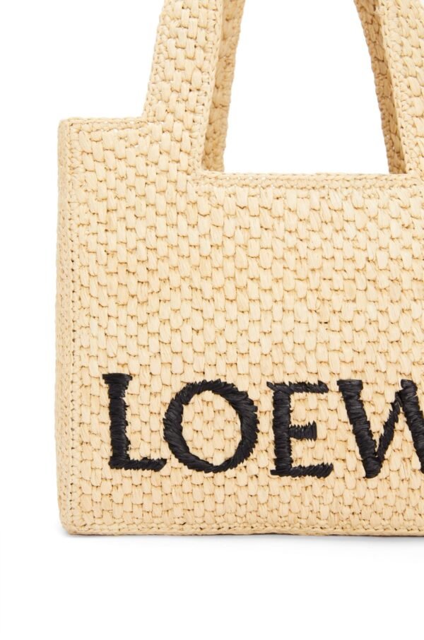 Loewe Raffia Tote – Medium Designer Beach Bag with Leather Anagram for Elegant Summer Days - Image 8