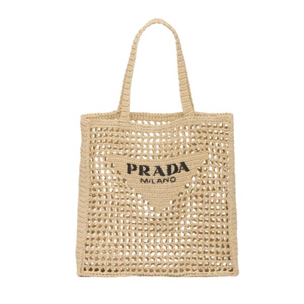 Prada Crochet Raffia Tote – Luxury Beach Bag for Effortless Summer Looks - Image 2