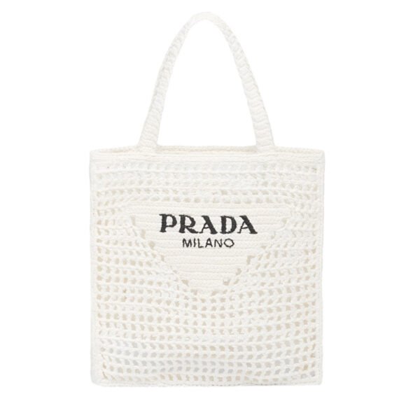 Prada Crochet Raffia Tote – Luxury Beach Bag for Effortless Summer Looks - Image 3