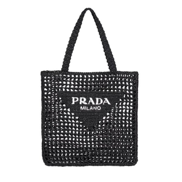 Prada Crochet Raffia Tote – Luxury Beach Bag for Effortless Summer Looks - Image 4