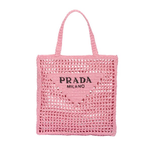 Prada Crochet Raffia Tote – Luxury Beach Bag for Effortless Summer Looks - Image 5