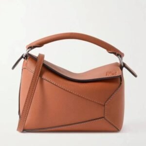 Loewe Geometric Puzzle Bag – Adjustable Strap Leather Purse for Casual to Formal Wear