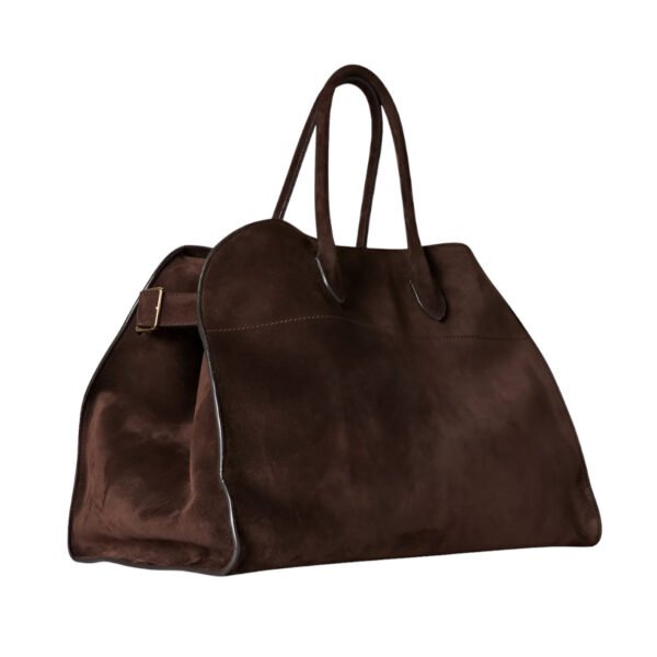 The Row Soft Margaux Suede Tote – Oversized Designer Handbag for Modern Women’s Style